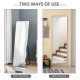 Full Length Dressing Mirror, Floor Standing or Wall Hanging, Aluminium Alloy Framed Full Body Mirror for Bedroom, Living Room, 5