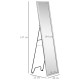 Full Length Mirror Free Standing Mirror Dressing Mirror with PS Frame Modern Wall Mirror for Living Room and Bedroom 34 x 144cm,