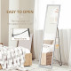 Full Length Mirror Free Standing Mirror Dressing Mirror with PS Frame Modern Wall Mirror for Living Room and Bedroom 34 x 144cm,