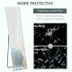 Full Length Mirror Wall-Mounted, 160 x 40 cm Freestanding Rectangle Dressing Mirror for Bedroom, Living Room, Silver Frame