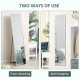 Full Length Mirror Wall-Mounted, 160 x 40 cm Freestanding Rectangle Dressing Mirror for Bedroom, Living Room, Silver Frame