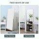 Full Length Mirror Wall-Mounted, 160 x 50 cm Freestanding Rectangle Dressing Mirror for Bedroom, Living Room, Gold Frame