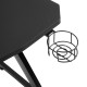 Gaming Desk 120 x 65 cm Steel Frame with Cup Holder, Headphone Hook, Adjustable Feet and Cable Organiser, Home Office Computer T