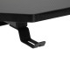 Gaming Desk 120 x 65 cm Steel Frame with Cup Holder, Headphone Hook, Adjustable Feet and Cable Organiser, Home Office Computer T