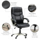 Home Office Chair High Back Computer Desk Chair with Faux Leather Adjustable Height Rocking Function Black