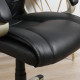 Home Office Chair High Back Computer Desk Chair with Faux Leather Adjustable Height Rocking Function Black