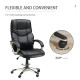 Home Office Chair High Back Computer Desk Chair with Faux Leather Adjustable Height Rocking Function Black