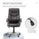 Home Office Chair High Back Computer Desk Chair with Faux Leather Adjustable Height Rocking Function Brown