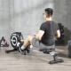 Indoor Body Health &amp; Fitness Adjustable Magnetic Rowing Machine Rower with LCD Digital Monitor &amp; Wheels for Home, Office, Gym