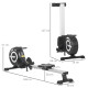 Indoor Body Health &amp; Fitness Adjustable Magnetic Rowing Machine Rower with LCD Digital Monitor &amp; Wheels for Home, Office, Gym