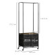 Industrial Hanging Clothes Rail, Clothes Rack with 6 Fabric Drawers, Open Wardrobe Organiser for Hallway, Bedroom and Closet, Ru