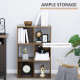 Industrial Style Storage Shelf, Bookcase, Bookshelf with 6 Compartments, Freestanding Shelving Unit for Living Room, Home Study,