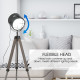 Industrial Style Adjustable Tripod Floor Lamp for Living Room Bedroom, Vintage Spotlight Reading Lamp with Wood Legs, 115-155cm,