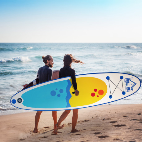 Inflatable Stand Up Paddle Board, 10' x 30" x 4", Non-Slip SUP, with ISUP Accessories, Hand Pump, 1 Fin, Adj Paddle, Backpack fo