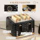 Kettle and Toaster Sets, 3000W 1.7L Rapid Boil Kettle &amp; 4 Slice Toaster with 7 Browning Controls, Defrost, Reheat and Crumb Tray