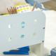 Kids Desk and Chair Set, with Storage Shelves, Washable Cover, for Ages 3-12 Years - Blue