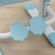 Kids Desk and Chair Set, with Storage Shelves, Washable Cover, for Ages 3-12 Years - Blue