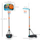 Kids Basketball Hoop and Stand Portable Basketball Stand Set w/ Ball Pump Netting Backboard Adjustable Height from 126 cm to 158