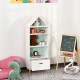 Kids Children Wooden Bookcase w/Drawer Bedroom Furniture Bookshelf Storage Rack Display Unit Toys Games Organisation Cabinet Pin