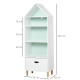 Kids Children Wooden Bookcase w/Drawer Bedroom Furniture Bookshelf Storage Rack Display Unit Toys Games Organisation Cabinet Pin