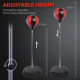 Training Boxing Punch Ball Set 125-145H x Φ43cm with Gloves Air Pump, 4-Position Adjustable Height Freestanding Boxing Speed Bal