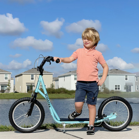 Kick Scooters for Kids with Adjustable Height, Anti-Slip Deck, Dual Brakes, Rubber Tyres, for Boys and Girls Aged 5+ Years Old -