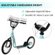 Kick Scooters for Kids with Adjustable Height, Anti-Slip Deck, Dual Brakes, Rubber Tyres, for Boys and Girls Aged 5+ Years Old -