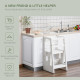 Kids Step Stool, Adjustable Standing Platform, Toddler Kitchen Stool