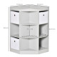 Kids Bookcase, 3 Tier Toy Organiser Storage Unit BookShelf with 3 Non-woven Fabric Drawers, Anti-tip Device, for Bedroom, Childr