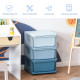 Kids Storage Units with 3 Drawers 3 Tier Chest Vertical Dresser Tower Toy Organizer for Nursery Playroom Kindergarten Blue