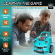 Kids Truck Engine Toy Set, with Horn, Light, Car Key, for Ages 3-5 Years - Teal