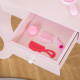 Kids Vanity Table &amp; Stool Girls Dressing Set Make Up Desk Chair Dresser Play Set with Mirror Pink