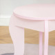 Kids Vanity Table &amp; Stool Girls Dressing Set Make Up Desk Chair Dresser Play Set with Mirror Pink
