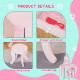 Kids Vanity Table &amp; Stool Girls Dressing Set Make Up Desk Chair Dresser Play Set with Mirror Pink