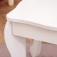 Kids Vanity Table &amp; Stool Girls Dressing Set Make Up Desk Chair Dresser Play Set with Rotatable Mirrors Drawer Star &amp; Heart Patt