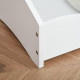 Kids Clothes Rail Wooden Hanging Rack with Storage Shelves Children Garment Freestanding Wardrobe for 3-8 Years Toddler, White