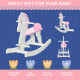 Kids Rocking Horse, with Handlebar, Foot Pedal - Pink