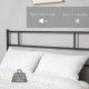 King Metal Bed Frame Solid Bedstead Base with Headboard and Footboard, Metal Slat Support and Underbed Storage Space, Bedroom Fu