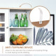 Freestanding Kitchen Cupboard, Storage Cabinet with Doors and Adjustable Shelves, Counter Top, Grid Glass Doors, 80L x 37W x 183