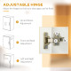 Kitchen Cupboard with 6-tier Shelving, Freestanding Storage Cabinet, Pantry Cupboard with 3 Open Compartments and Double-door Ca
