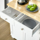 Kitchen Floor Cabinet Side Storage Cupboard Multi-use Sideboard Table with Solid Wood Top, Adjustable Shelf,Drawer for Dining Ro