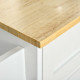 Kitchen Island Utility Cart, with 2 Storage Drawers &amp; Cabinets for Dining Room, White