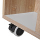 Kitchen Storage Trolley Cart Cupboard Rolling Island Shelves Cabinet With Door and Drawer Locking Wheels