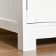 kleankin Bathroom Floor Cabinet, Freestanding Kitchen Cupboard with 2 Drawers, Adjustable Shelves and Tempered Glass Door, Woode