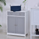 kleankin 75x60cm Freestanding Bathroom Storage Cabinet Unit w/ 2 Drawers Cupboard Adjustable Shelf Metal Handles Traditional Sty