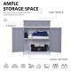 kleankin 75x60cm Freestanding Bathroom Storage Cabinet Unit w/ 2 Drawers Cupboard Adjustable Shelf Metal Handles Traditional Sty