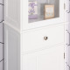 kleankin Bathroom Storage Cabinet with 3-tier Shelf Drawer Door, Floor Cabinet Free Standing Tall Slim Side Organizer Shelves, W