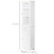 kleankin Bathroom Storage Cabinet with 3-tier Shelf Drawer Door, Floor Cabinet Free Standing Tall Slim Side Organizer Shelves, W