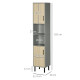 kleankin Freestanding Bathroom Storage, Tall Bathroom Cabinet with Door and Adjustable Shelves, 31.4x30x165cm