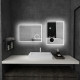 kleankin LED Bathroom Mirror with Lights, 3X Magnifying Mirror, Dimming Lighted Bathroom Mirror, Vanity Mirror with 3 Colour Fro